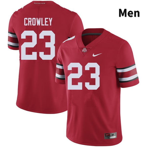 Ohio State Buckeyes Marcus Crowley Men's #23 Red Authentic Stitched College Football Jersey